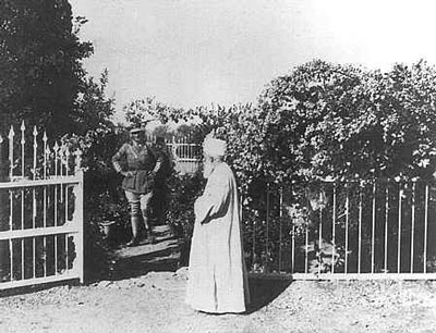 Abdu'l-Baha at garden